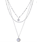 Bohemian Round Pendant Stainless Steel Necklace
