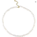 Real Natural Baroque Freshwater Pearl Choker Necklace for Women