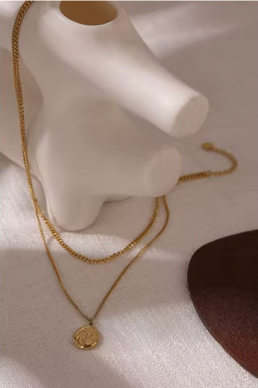 316L Stainless Steel Layered Necklace for Women