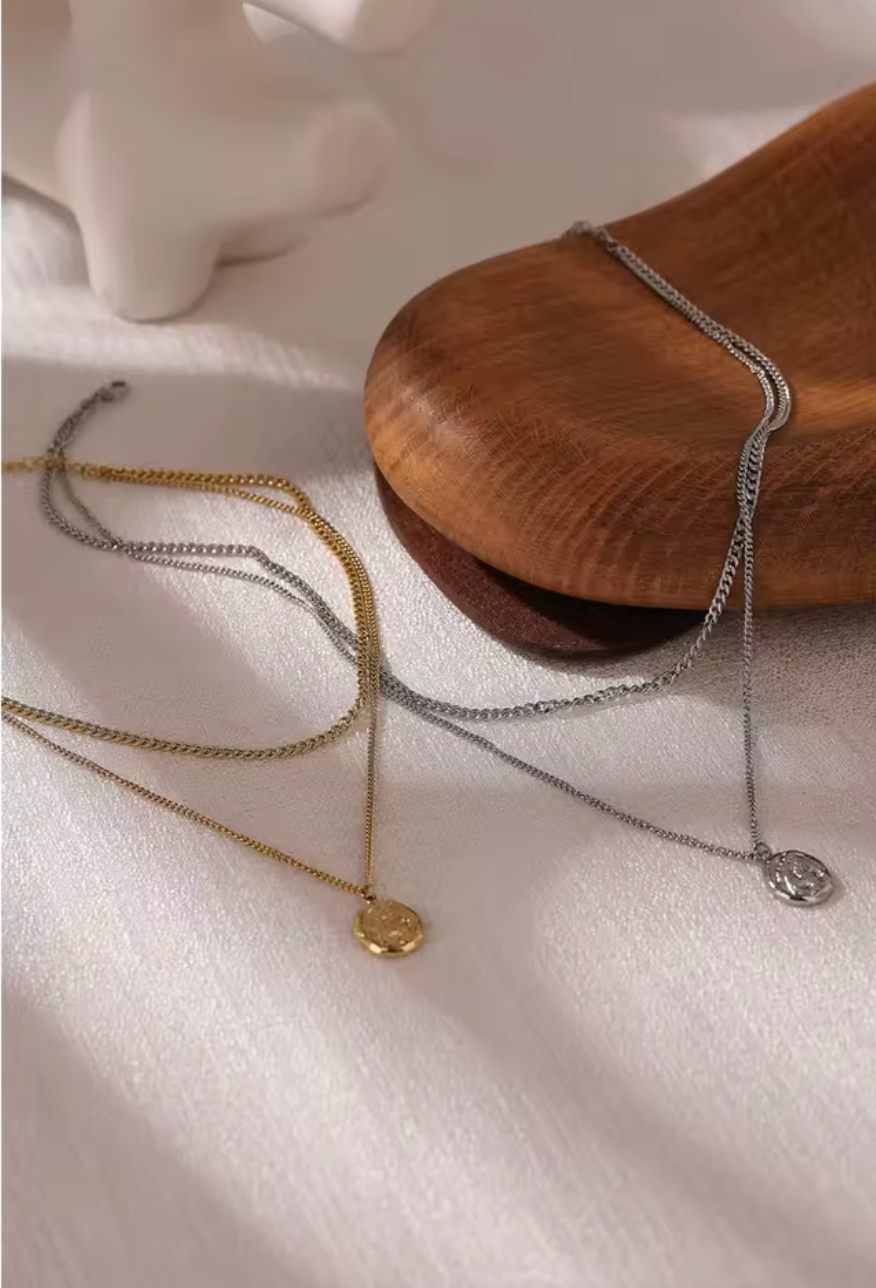 316L Stainless Steel Layered Necklace for Women