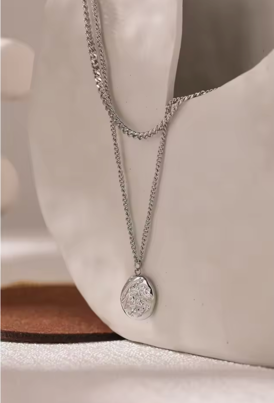 316L Stainless Steel Layered Necklace for Women
